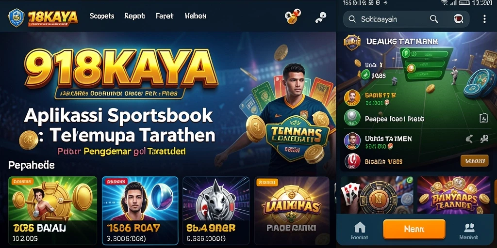 Tampilan screenshot utama 918KAYA dengan fitur taruhan olahraga.