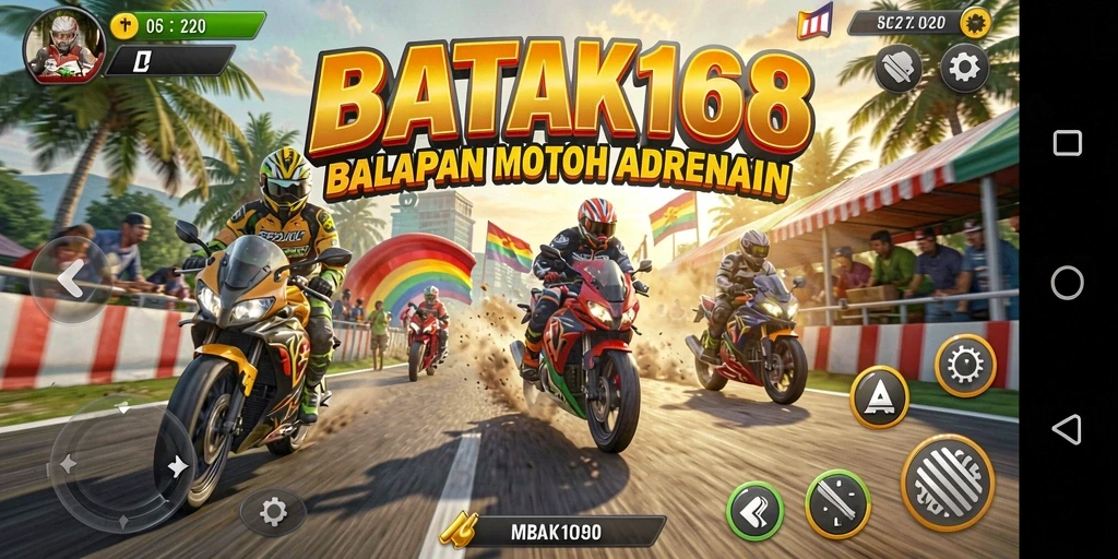Gameplay seru balapan motor di BATIK168.