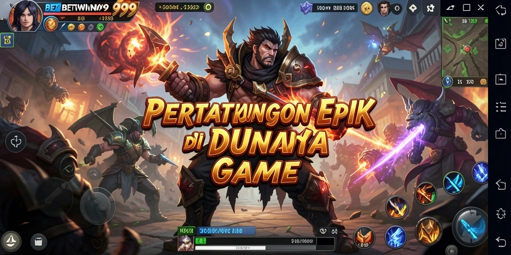 Screenshot BETWIN999 menampilkan aksi pertarungan yang intens dan mendebarkan.