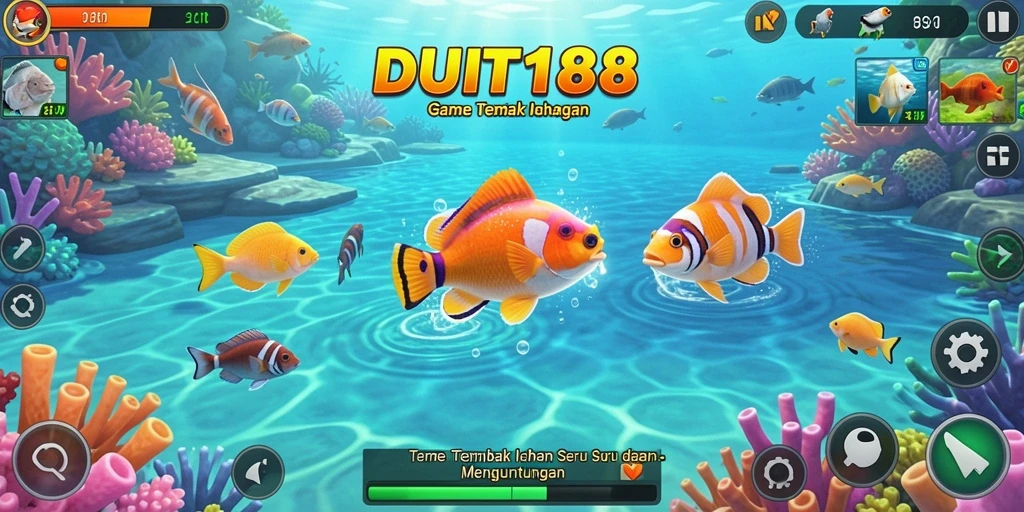 Tampilan seru permainan Tembak Ikan di DUIT188.
