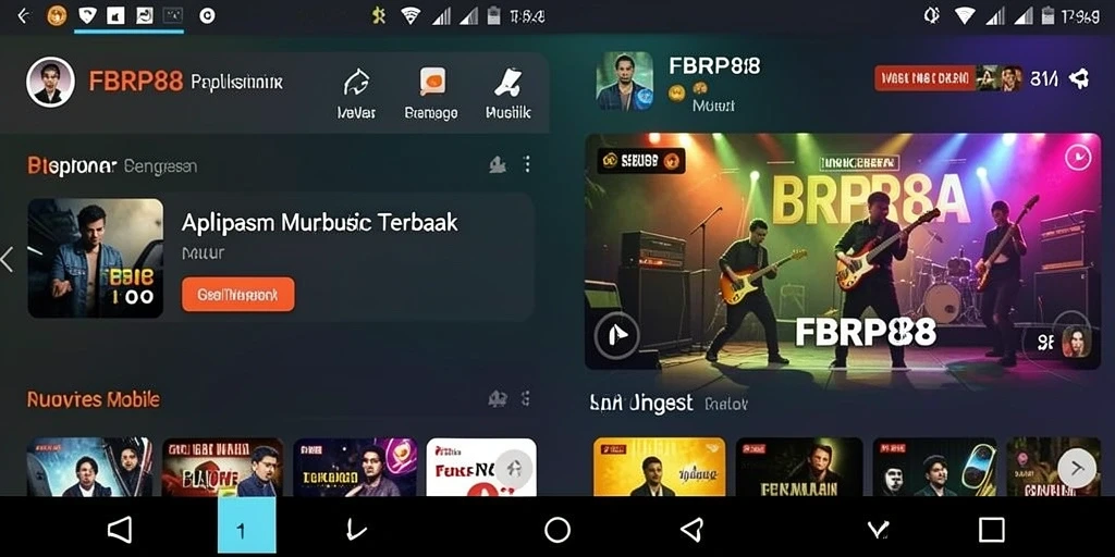 Tampilan gameplay FBRP88 yang menampilkan berbagai fitur musik.