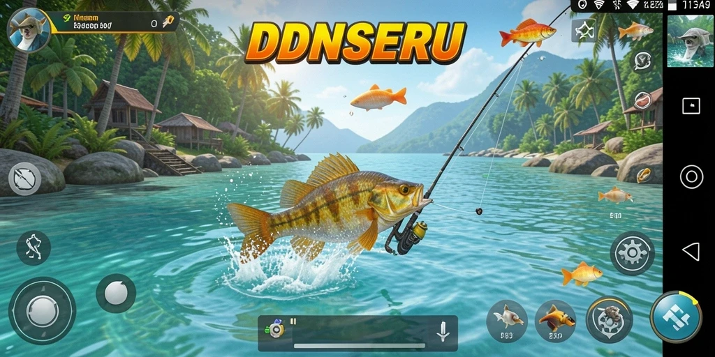 Tangkapan ikan spektakuler dalam gameplay IDNSERU.
