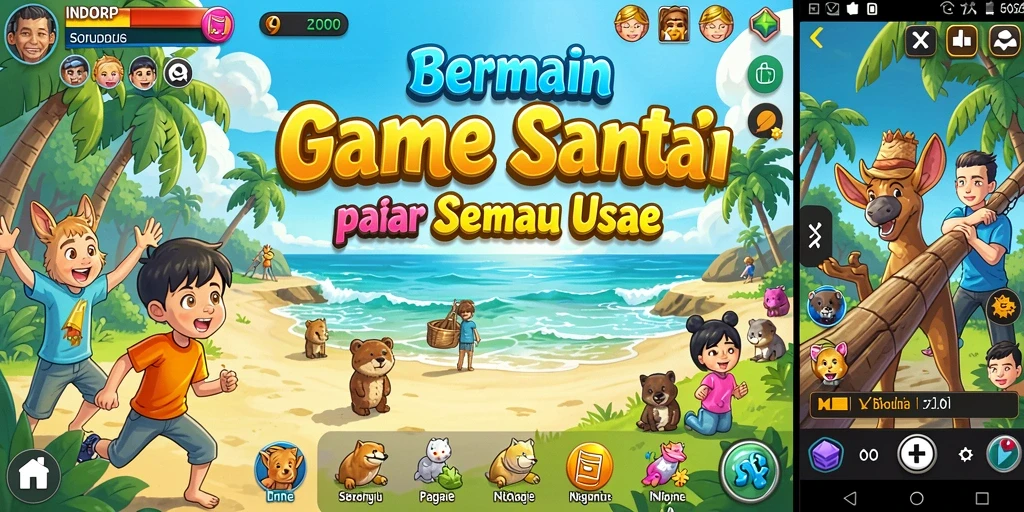 Tangkapan layar utama INDORP menampilkan aksi seru dari gameplay Casual.