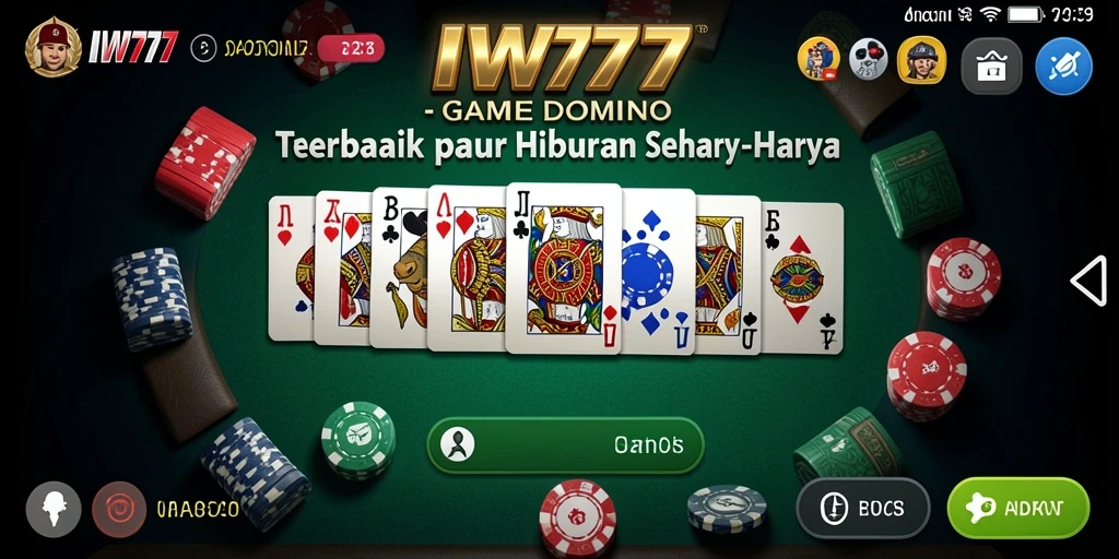 Screenshot IW777 menampilkan gameplay seru dan interaksi pemain dalam permainan Domino.
