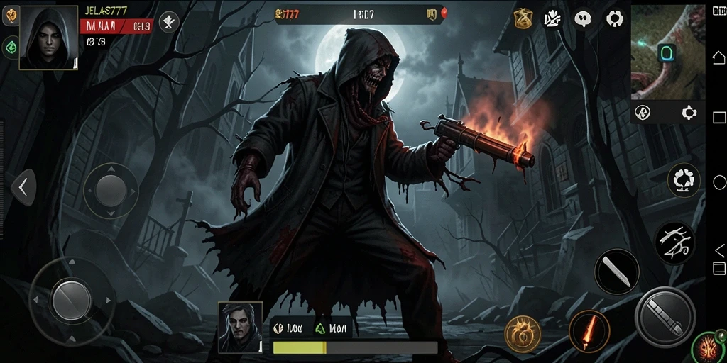Screenshot menampilkan momen menegangkan dalam gameplay horor JELAS777.