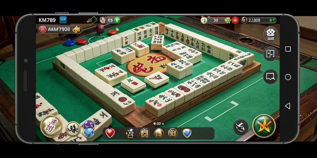 Screenshot KM789 menampilkan gameplay Mahjong yang seru dan menarik.