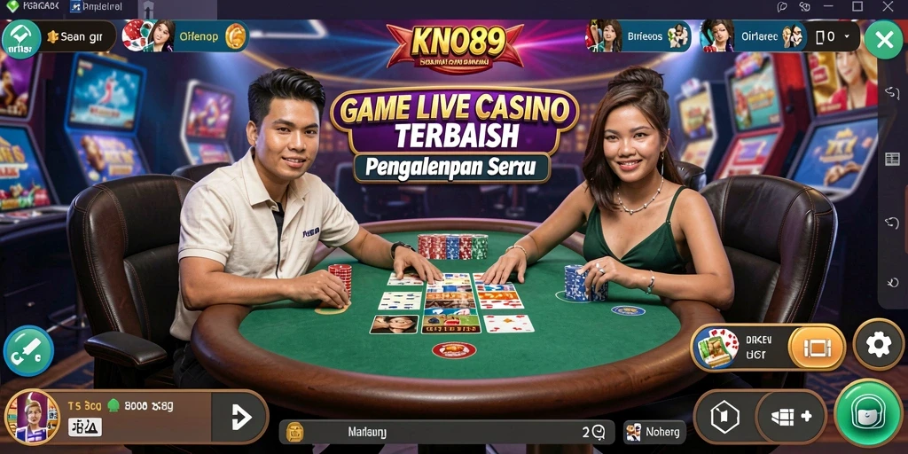 Tampilan gameplay Live Casino yang seru dan interaktif di KNO89.