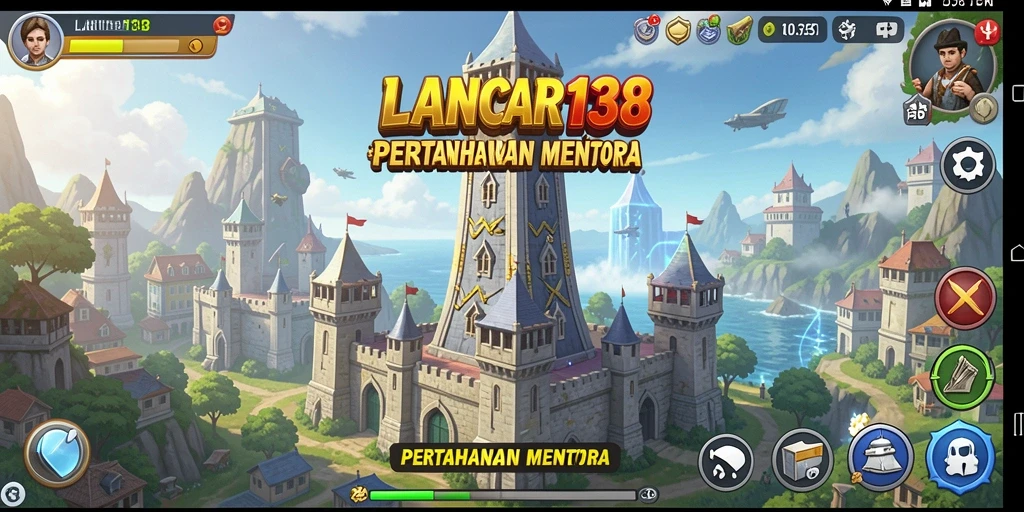 Screenshot gameplay menunjukkan aksi seru Tower Defense di LANCAR138.