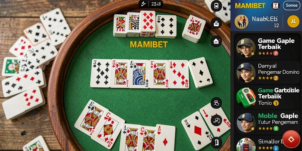 Tampilan seru gameplay Gaple di MAMIBET.