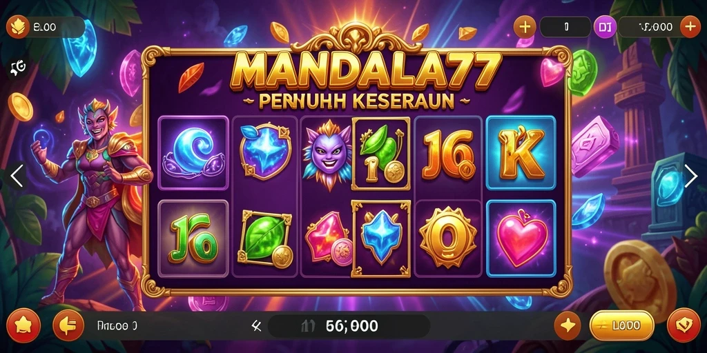 Gameplay seru MANDALA77 dengan tema yang menarik.