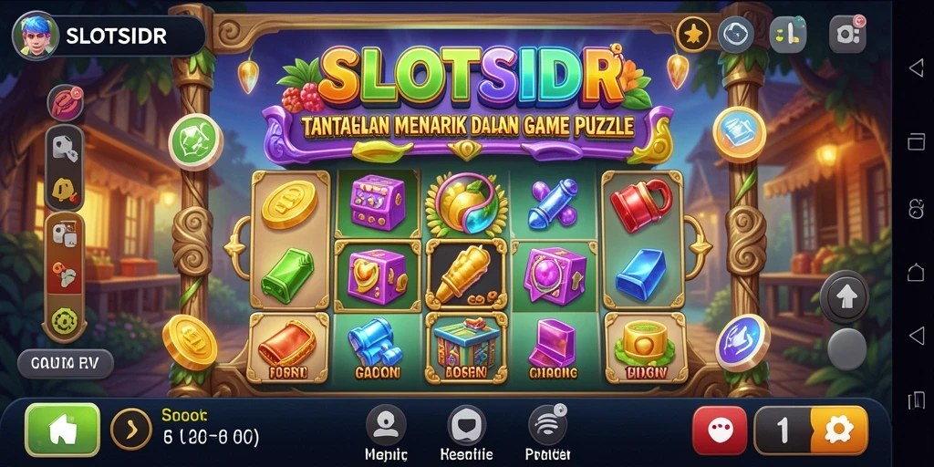 Screenshot gameplay SLOTSIDR menampilkan tantangan puzzle mengasyikkan.