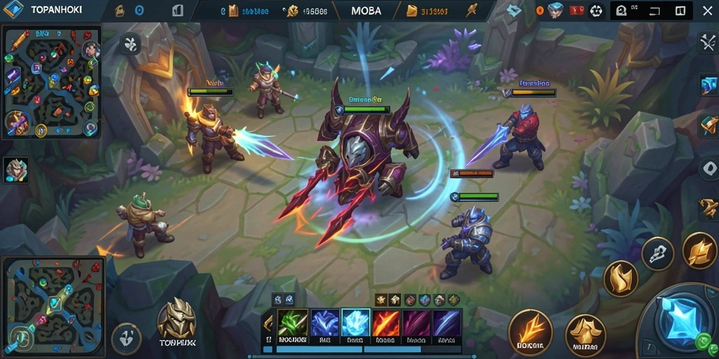 Tampilan menarik dari gameplay seru dalam TOPANHOKI.