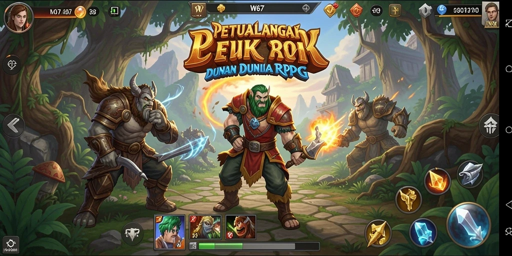 Screenshot gameplay <strong>W67</strong> menampilkan pertempuran epik dan pemandangan yang menakjubkan.