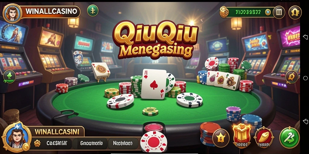 Tampilan gameplay menarik dari WINALLCASINO saat bermain QiuQiu.
